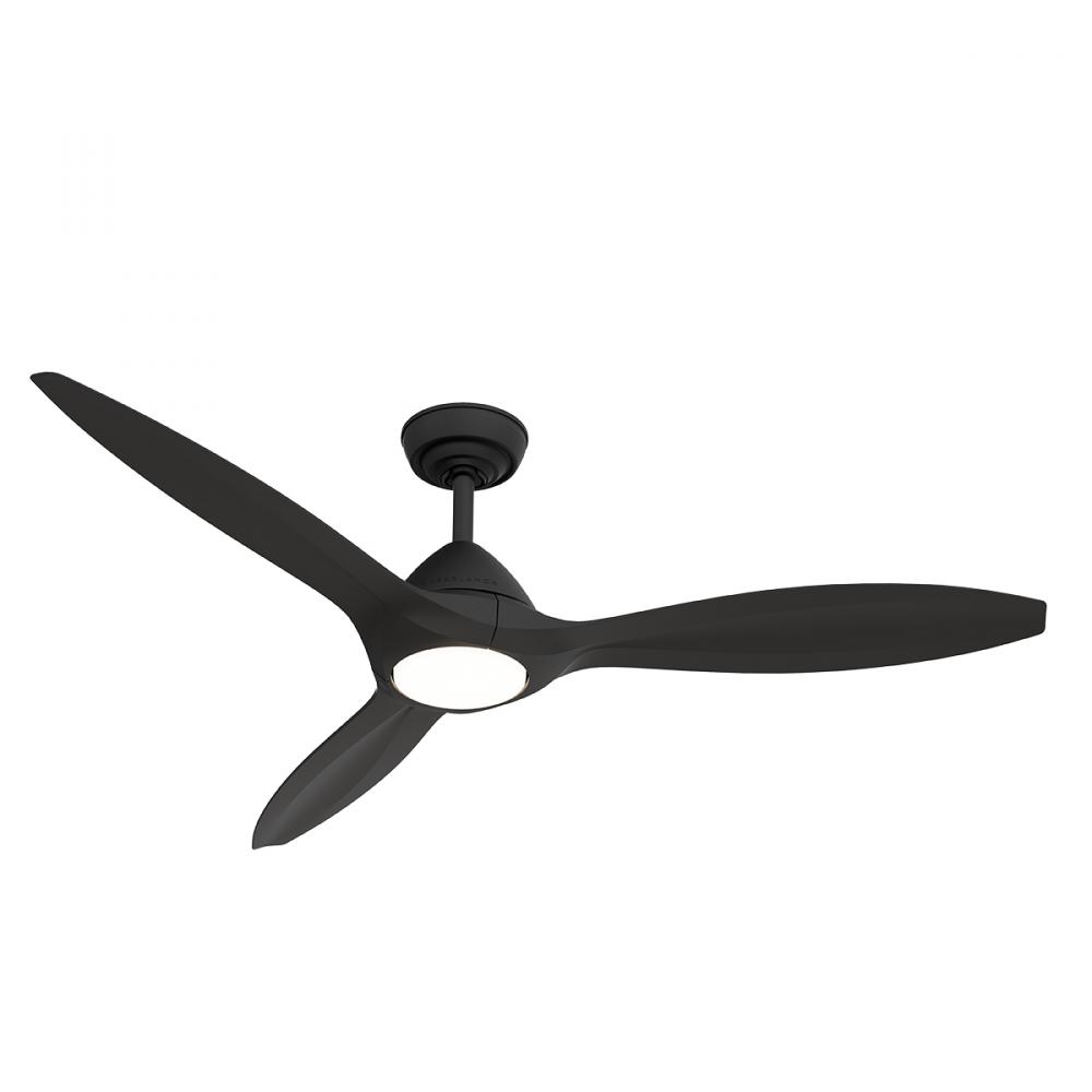 Casablanca 56 in Surea ENERGY STAR® Matte BK Damp Rated Ceiling Fan w/ LED Lt Kit & Handheld Remote