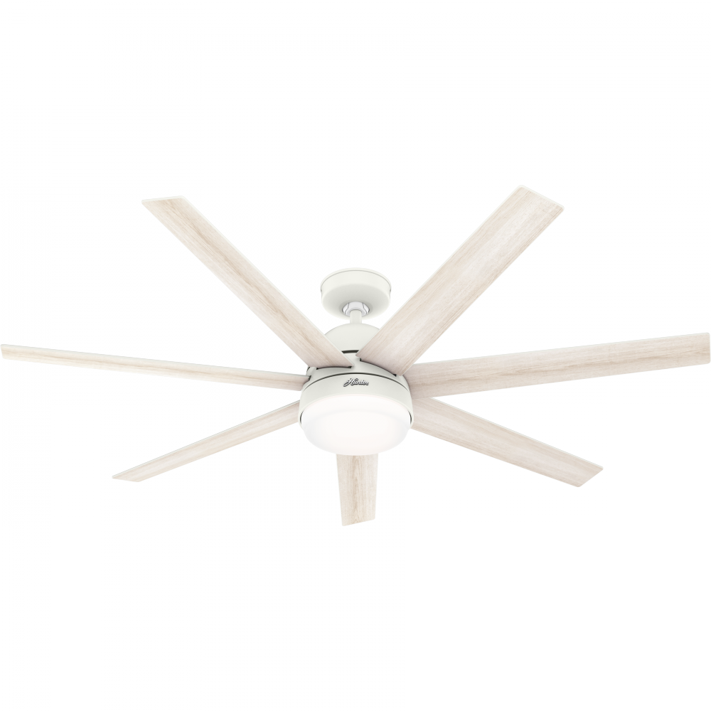 Hunter 60 inch Phenomenon Wi-Fi ENERGY STAR® Matte White Ceiling Fan with LED Light Kit