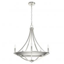 Hunter 19417 - Hunter Perch Point Brushed Nickel 5 Light Chandelier Ceiling Light Fixture