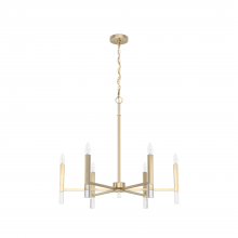 Hunter 19519 - Hunter Sunjai Alturas Gold 6 Light Chandelier Ceiling Light Fixture