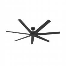 Hunter 51592 - Hunter 72 inch Downtown ENERGY STAR® Matte Black Damp Rated Ceiling Fan and Wall Control