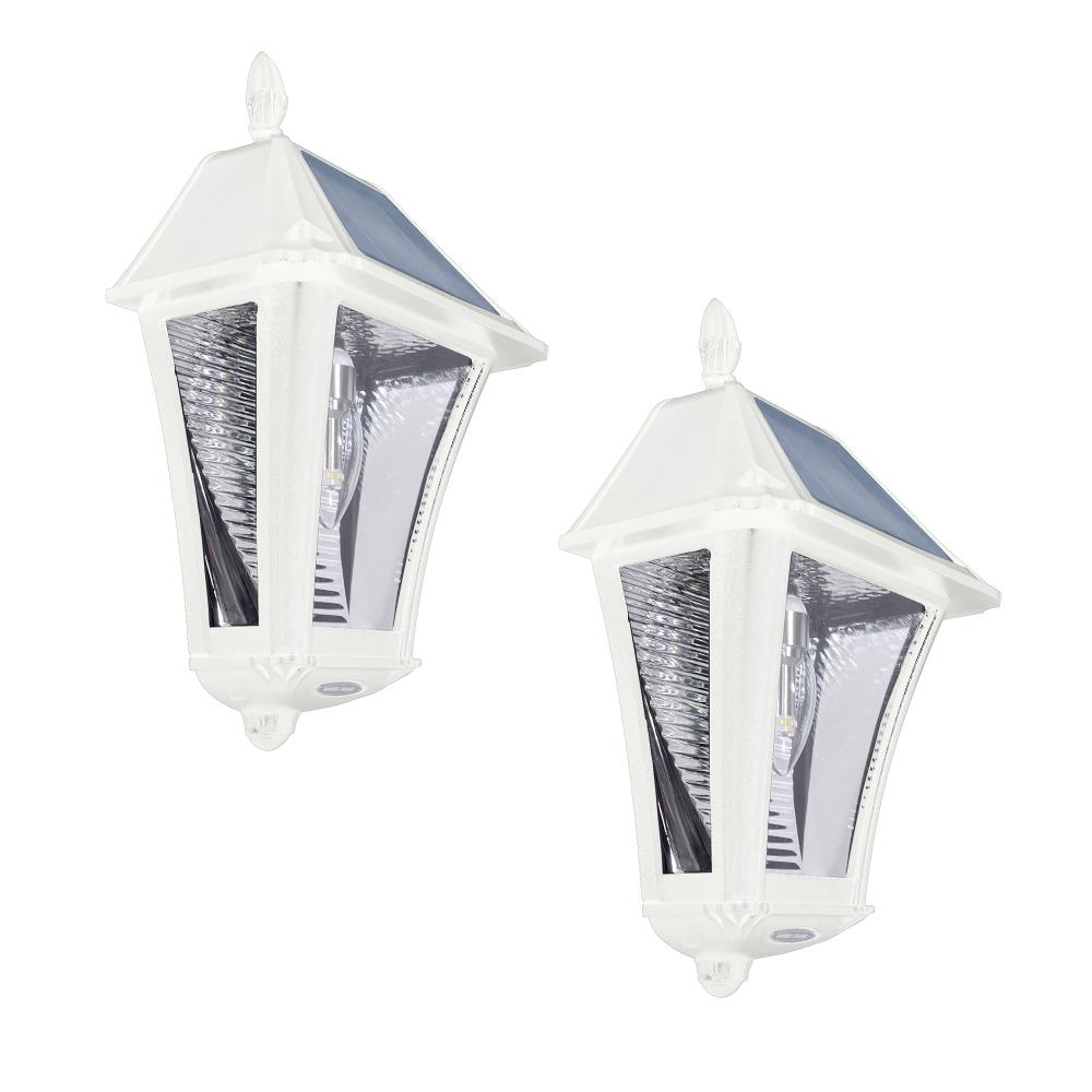 Baytown II Bulb Solar Sconce with GS Light Bulb - 2PK - White