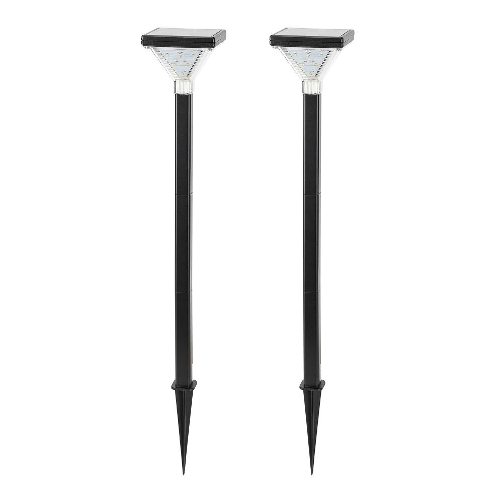 Luxor Solar Pathway Light  Black 2 PK