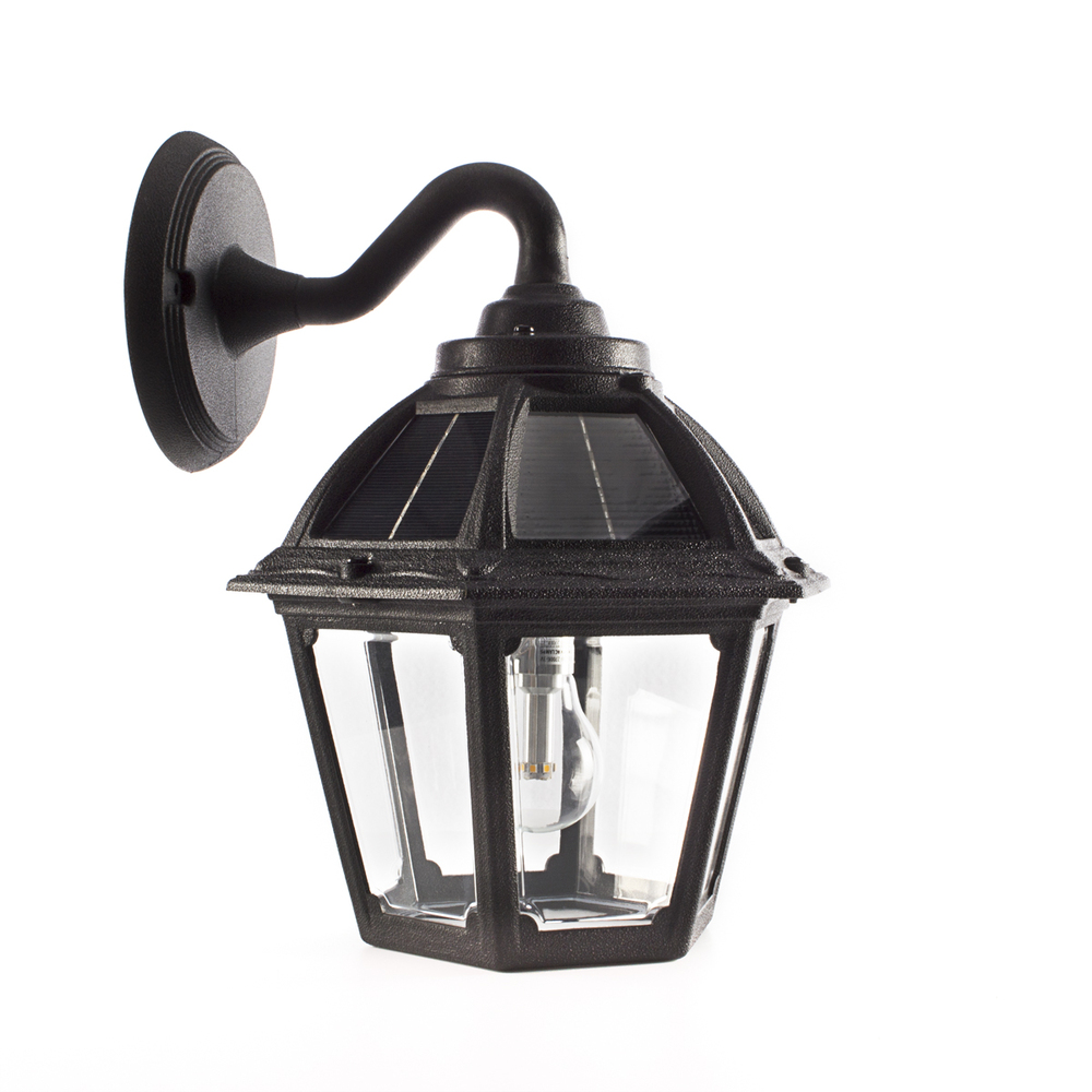 Polaris Solar Wall Light - Black