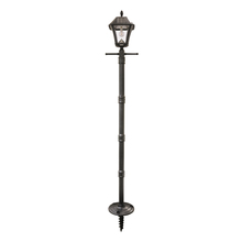 Gama Sonic 105BSG01 - Baytown II Bulb Solar Lamp Post with EZ Anchor - Black Finish