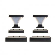 Gama Sonic 144iP2500KIT - Luxor Solar Post Cap Light  Black 2 PK