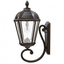 Gama Sonic 98B310 - Royal Bulb with GS Solar LED Light Bulb - Wall Mount - Weathered Bronze Finish