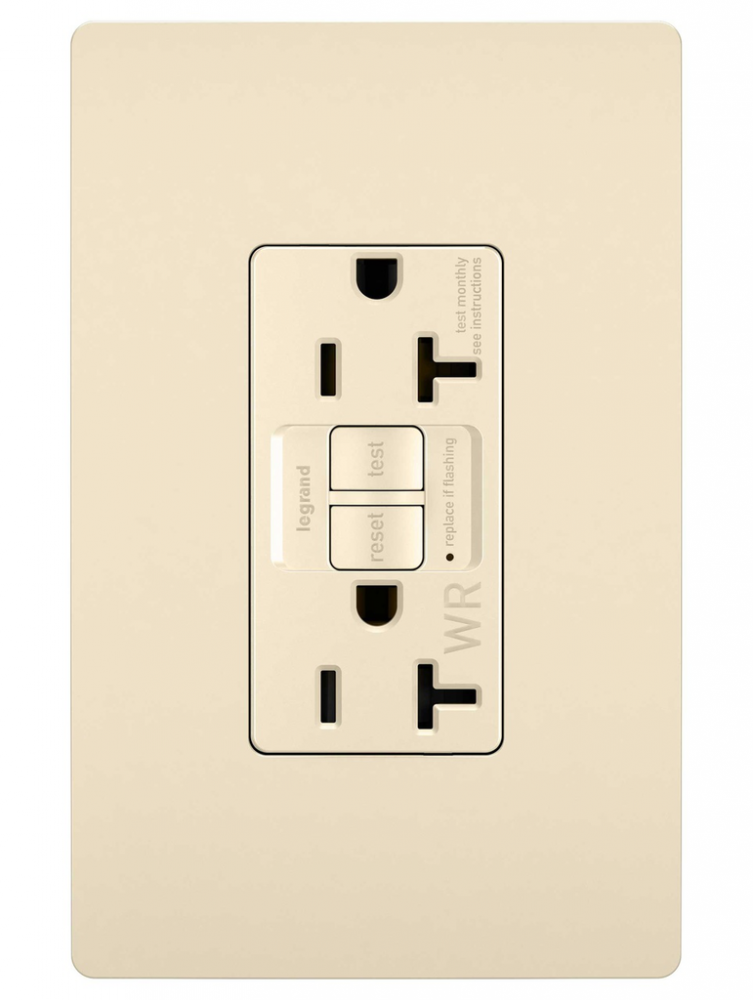 radiant® Tamper-Resistant Weather-Resistant 20A Duplex Self-Test GFCI Receptacles with SafeLock® Pro