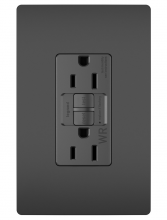 Legrand Radiant 1597TRWRBK - radiant® Tamper-Resistant Weather-Resistant 15A Duplex Self-Test GFCI Receptacles with SafeLock® Pro