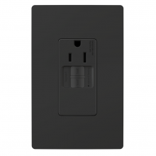 Legrand Radiant 1597TRSGLBK - radiant® Tamper-Resistant 15A Simplex Self-Test GFCI Receptacles with SafeLock® Protection, Black (10 pack)