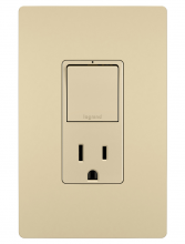 Legrand Radiant RCD38TRI - radiant® Single Pole/3-Way Switch with 15A Tamper-Resistant Outlet, Ivory