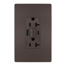 Legrand Radiant 2097TRUSBAC - radiant® Tamper-Resistant 20A Duplex Self-Test GFCI Receptacles with SafeLock® Protection, Type A/C 