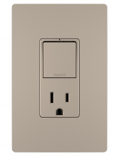 Legrand Radiant RCD38TRNICC6 - radiant® Single Pole/3-Way Switch with 15A Tamper-Resistant Outlet, Nickel