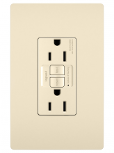 Legrand Radiant 1597TRLA - radiant® Tamper-Resistant 15A Duplex Self-Test GFCI Receptacles with SafeLock® Protection, Light Alm