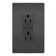 Legrand Radiant R26USBCC6BKCCV4 - radiant? 15A Tamper-Resistant Ultra-Fast USB Type C/C Outlet, Black (4 pack)