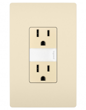 Legrand Radiant NTL885TRLACC6 - radiant® 15A Tamper-Resistant Outlet with Night Light, Light Almond (6 pack)