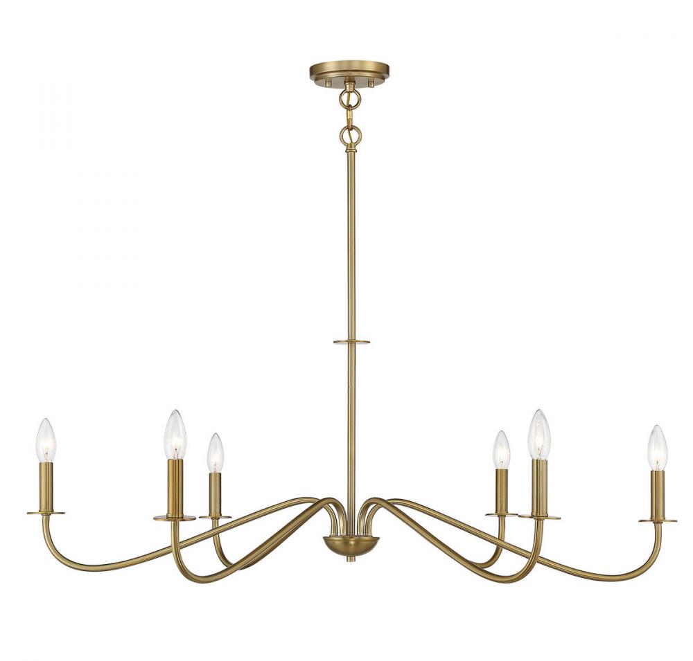 Jasmine 6 -Light Chandelier in Matte Black