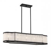 Lighting One US V6-L1-2902-5-89 - Parkside 5-Light Linear Chandelier in Matte Black