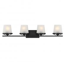 Lighting One US L8-5250-4-BK - Klein 4-Light Bathroom Vanity Light in Matte Black