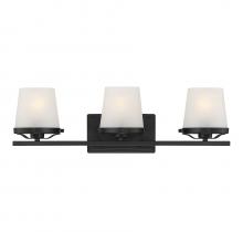 Lighting One US V6-L8-5250-3-BK - Klein 3-Light Bathroom Vanity Light in Matte Black