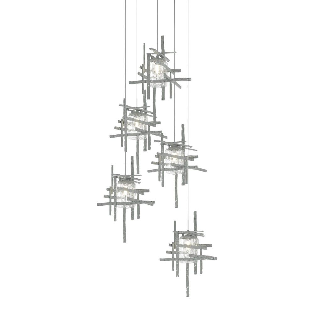 Tura 5-Light Seeded Glass Pendant