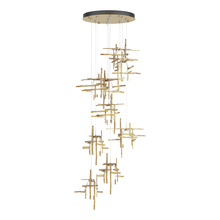 Hubbardton Forge 131109-SKT-STND-86-YC0305 - Tura 9-Light Frosted Glass Pendant