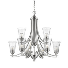  1469-SN - Natalie 9-Light Chandelier Ceiling Light Satin Nickel