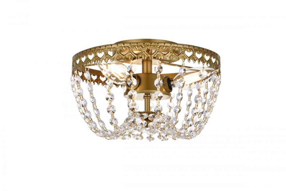 Kylie 10 Inch Flush Mount in Brass