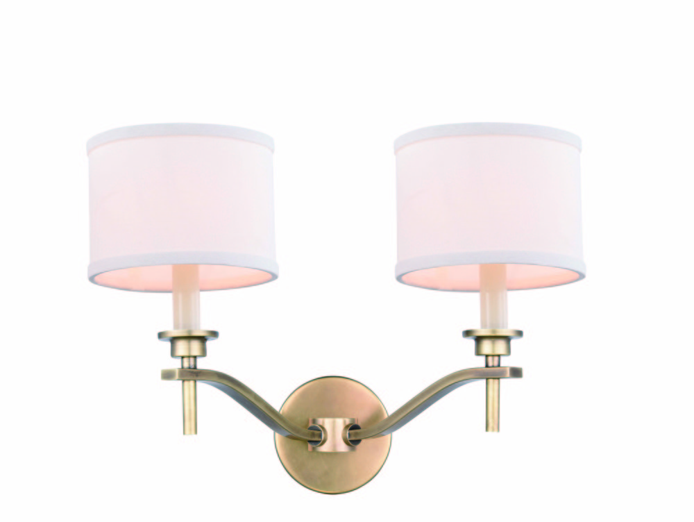 Segovia Collection 2-Light Burnished Brass Finish Wall Sconce