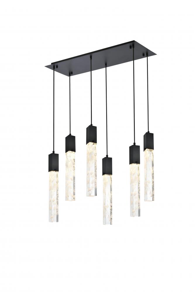 Pendant L32"W12"H24"L6 Black