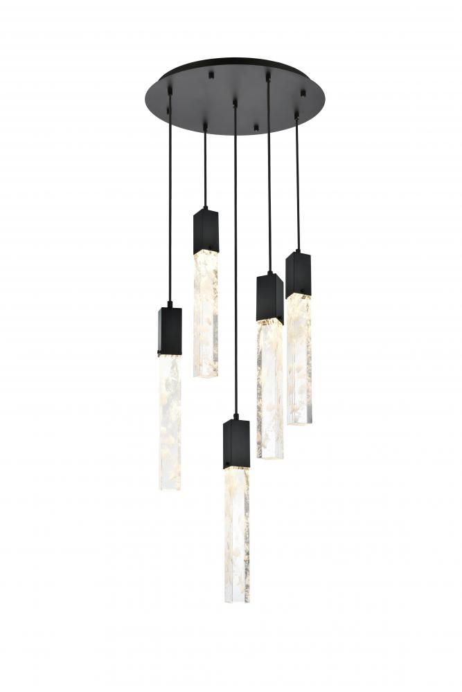 Pendant D20"H24"L5 Chrome