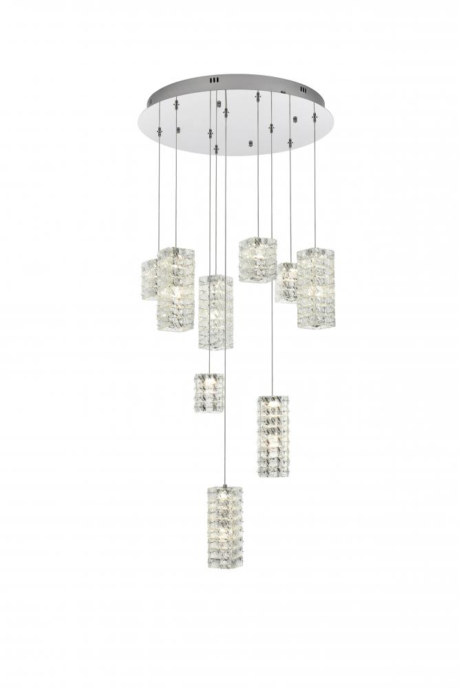 Aston Hang D24"H9.5"  LED L9 36W DIM 3CCT Chrome