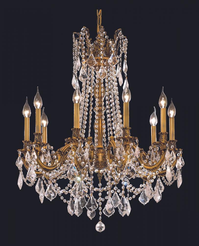 Rosalia 10 Light French Gold Chandelier Clear Royal Cut Crystal