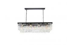 Elegant 1232D50MB/RC - Sydney 12 Light Matte Black Chandelier Clear Royal Cut Crystal