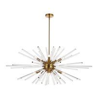 Elegant 2502D46SG - Sienna 46 Inch Crystal Rod Pendant in Gold