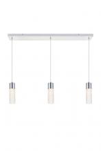 Elegant 5200D36C - Constellation 3 light Chrome LED Pendant