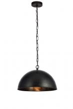 Elegant LD6013D15BK - Merce Collection Pendant D15 H10 Lt:1 Vintage Black Finish