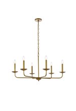 Elegant LD812D36BR - Cohen 36 Inch Pendant in Brass