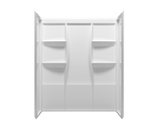 Elegant SW1016036GW - Sterling 60 inch Alcove Shower Wall Surround in Glossy White