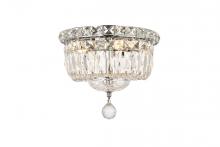 Elegant V2528F10C/RC - Tranquil 4 Light Chrome Flush Mount Clear Royal Cut Crystal