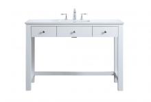 Elegant VF14848WH - 48 Inch Ada Compliant Bathroom Vanity in White