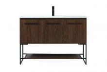 Elegant VF42548MWT - 48 Inch Single Bathroom Vanity in Walnut