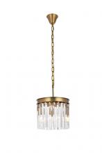 Elegant 1208D12SG/RC - Sydney 12 inch round crystal pendant in satin gold