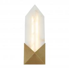 Alora Lighting WV323112VBAR - Caesar 12-in Vintage Brass/Alabaster LED Wall/Vanity