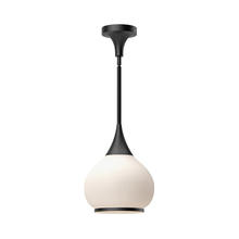 Alora Lighting PD524110MBOP - Hazel 10-in Matte Black/Opal Matte Glass 1 Light Pendant