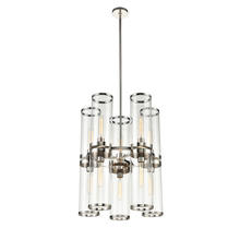 Alora Lighting CH311655PNCG - REVOLVE II CHANDELIER 10 LIGHT POLISHED NICKEL CLEAR GLASS