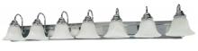 Nuvo 60/290 - Ballerina - 7 Light 48" Vanity with Alabaster Glass - Polished Chrome Finish