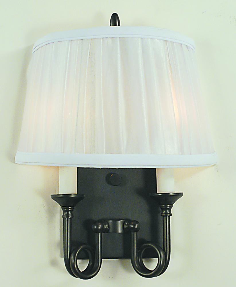 2-Light Mahogany Bronze Sheraton Sconce