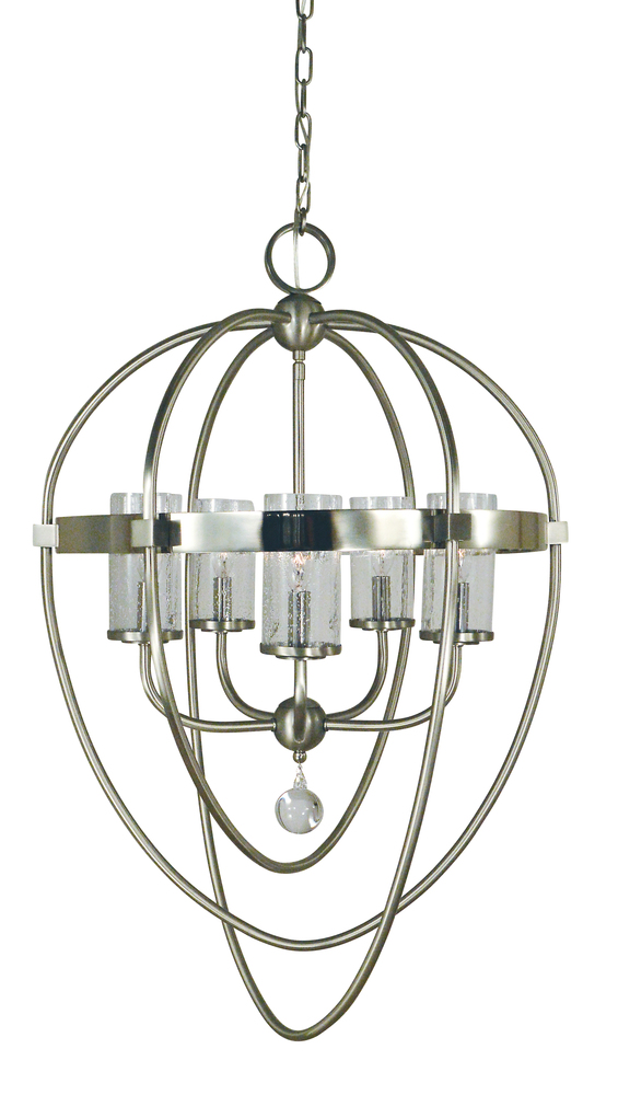 5-Light Antique Brass/Matte Black Margaux Chandelier