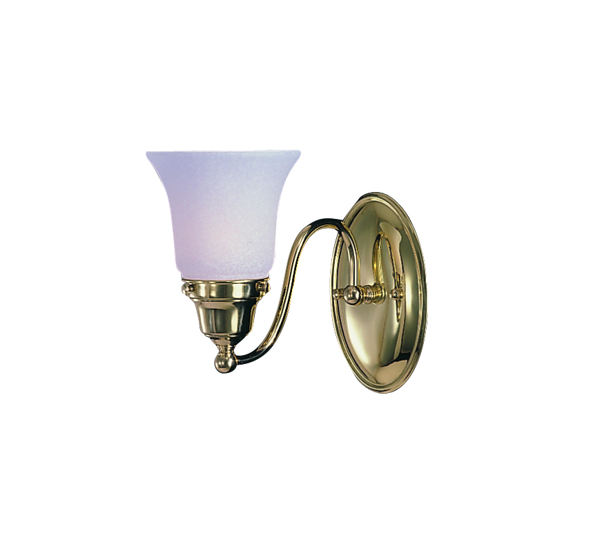 1-Light Polished Brass Magnolia Sconce